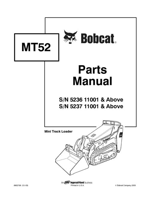 bobcat mt52 skid steer specs|bobcat mt52 parts manual.